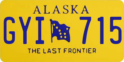 AK license plate GYI715