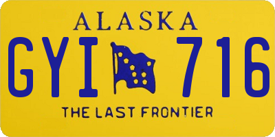 AK license plate GYI716