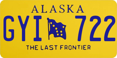 AK license plate GYI722