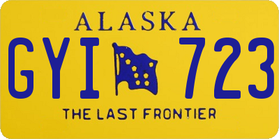 AK license plate GYI723