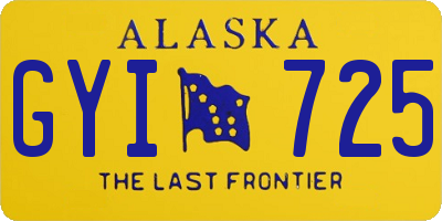 AK license plate GYI725