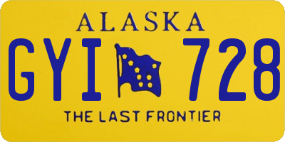 AK license plate GYI728