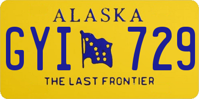 AK license plate GYI729