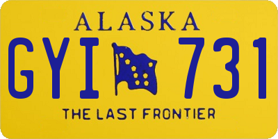 AK license plate GYI731