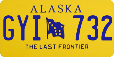 AK license plate GYI732
