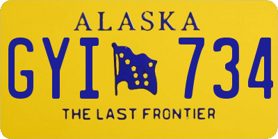 AK license plate GYI734