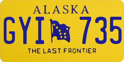AK license plate GYI735