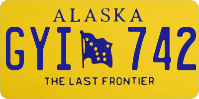 AK license plate GYI742