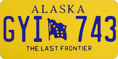 AK license plate GYI743