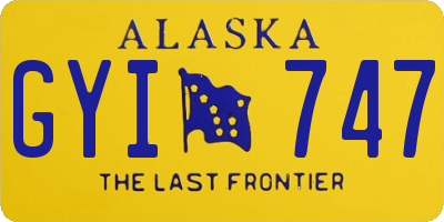 AK license plate GYI747