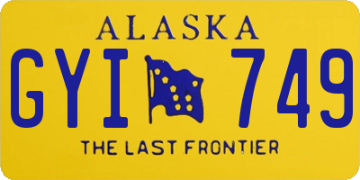 AK license plate GYI749