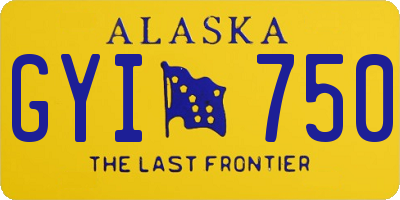 AK license plate GYI750