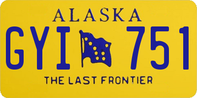 AK license plate GYI751