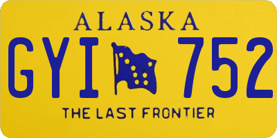 AK license plate GYI752