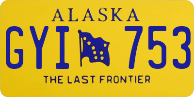 AK license plate GYI753