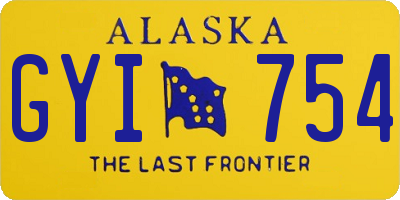 AK license plate GYI754