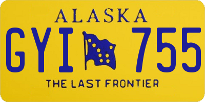 AK license plate GYI755