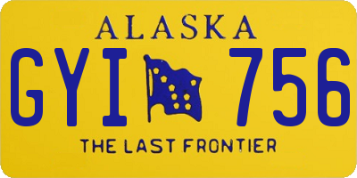 AK license plate GYI756