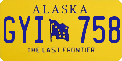 AK license plate GYI758