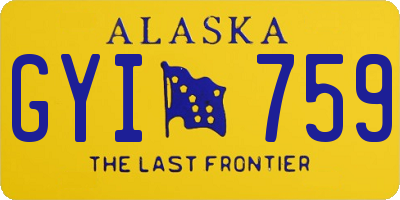 AK license plate GYI759