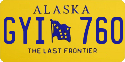 AK license plate GYI760