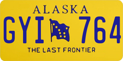 AK license plate GYI764