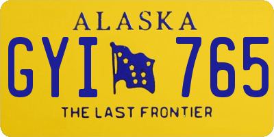 AK license plate GYI765