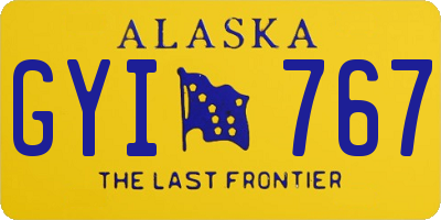 AK license plate GYI767