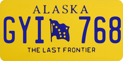 AK license plate GYI768