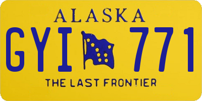 AK license plate GYI771