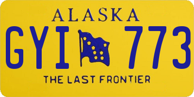 AK license plate GYI773