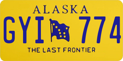 AK license plate GYI774