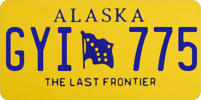 AK license plate GYI775