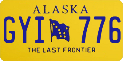 AK license plate GYI776