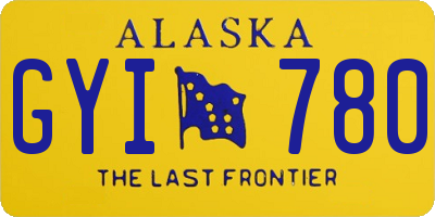 AK license plate GYI780