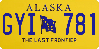 AK license plate GYI781
