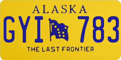 AK license plate GYI783