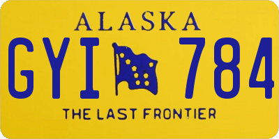 AK license plate GYI784