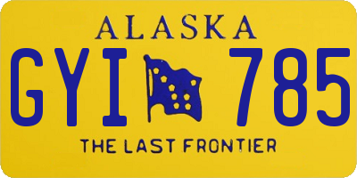 AK license plate GYI785