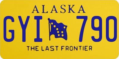 AK license plate GYI790