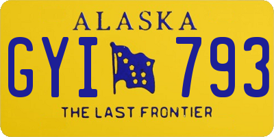 AK license plate GYI793