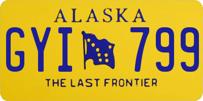 AK license plate GYI799