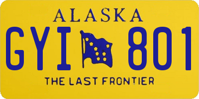 AK license plate GYI801