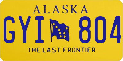 AK license plate GYI804