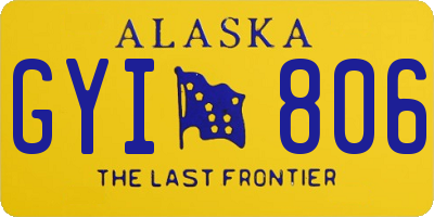 AK license plate GYI806