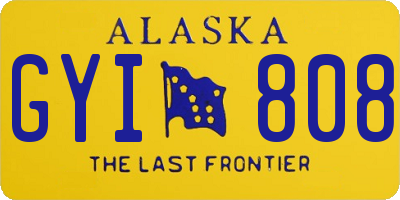 AK license plate GYI808