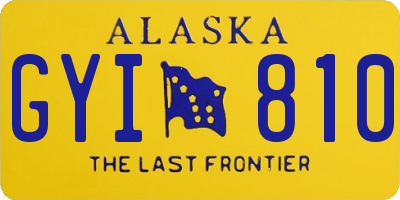 AK license plate GYI810