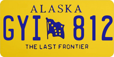 AK license plate GYI812
