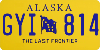 AK license plate GYI814