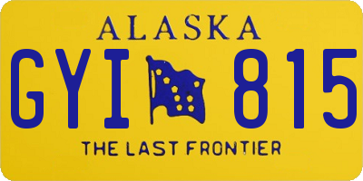 AK license plate GYI815